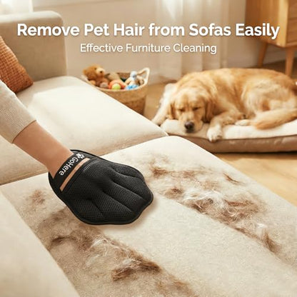 GoHere Pet Hair Removal Glove, Magic Brush Electrostatic Mitt for Cats & Dogs, Reusable Grooming Gloves, Pet Hair Remover Tool for Couch, Carpet, Clothes, Car Seat, Laundry