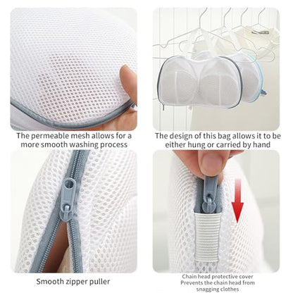 4 Pack Large Bra Washer Laundry Bags for Washing Machine,Mesh Laundry Bags for Bras,Be Suitable For Socks, Underwear, Gentle Wash And Durable Fabric - color: 4PCS