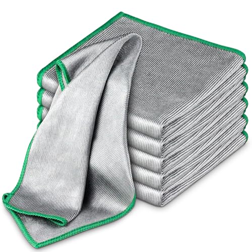 Airlab Glass Polishing Streak Free Miracle Cleaning Cloth, Sliver-Green - color: Sliver-green