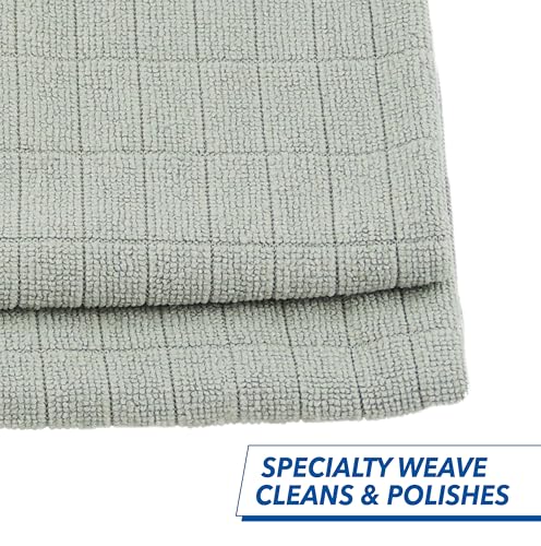 Unger 12” x 12” Microfiber Glass and Mirror Cloths, 2 Pack, Wet and Dry Cleaning Towels, Reusable Supplies, Window Cleaner Polishing Cloth with Streak-Free Results - size: 12" x 12" (2 Pack), style: Glass and Mirror