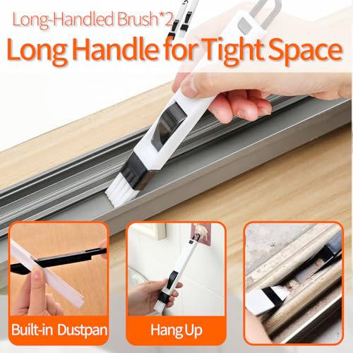 Window Sill Cleaner Tool - 14 Pcs Magic Door Window Track Cleaning Tool Kit - size: 14 PCS