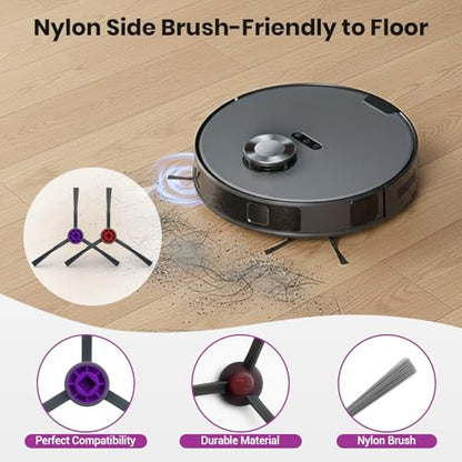 E20 Plus Replacement Parts for Eureka E20 Plus Robotic Vacuum Cleaner Parts with 2 Roller Brush, 4 HEAP, 6 Mops, 8 Side Brushes,1 Screwdriver, 1 Clean Brush