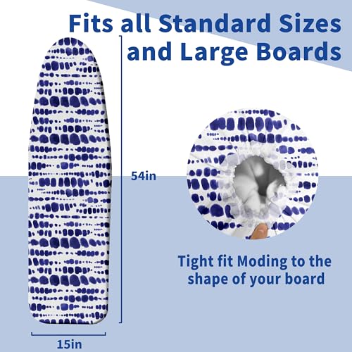 Ironing Board Covers and Pad 54x15 Scorch and Stain Resistant Ironing Pad - color: Blue
