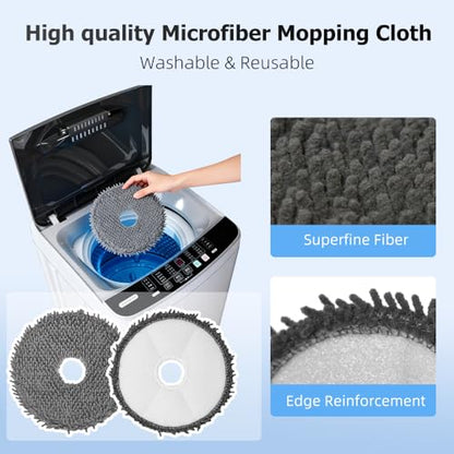 8 Pack Mop Pads for iRobot Roomba Plus 405 Combo/505 Combo Robot Vacuum Cleaner, Spin Cleaning Pads Replacement Parts Accessories Set - color: 405 Combo Mop Pad