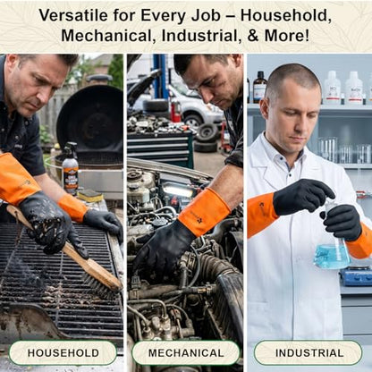 Gastody™ - Chemical Resistant Gloves, Reusable,Heavy Duty Safety Work Gloves,Resist Acid,Oil,Alkali - S-M-L-XL-XXL Size - size: Large, style: Chemical Gloves Set of 2 Pairs