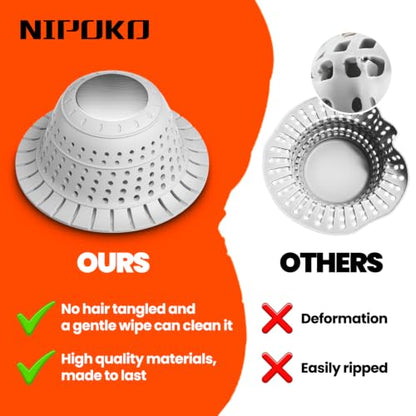 Bathtub Drain Strainer Silicone Bathroom Stopper Fixture Accessories