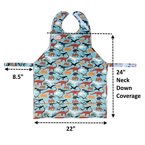 BIB-ON XL, Full-Coverage Bib and Apron Combination for Toddler, Kids Ages 3 and Up. (Sweet Girl Cupcake) - color: Sweet Girl Cupcake