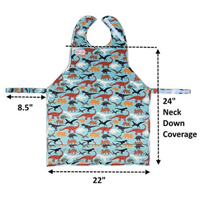 BIB-ON XL, Full-Coverage Bib and Apron Combination for Toddler, Kids Ages 3 and Up. (Sweet Girl Cupcake) - color: Sweet Girl Cupcake