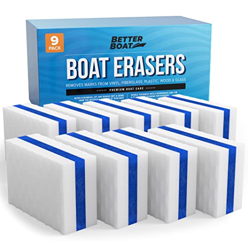 Boat Erasers by Better Boat, Cleaning Sponge for Scuff Marks and Grime - style: 9 Pack