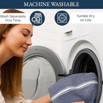 LANE LINEN Kitchen Towels 100% Cotton Absorbent Lint-Free 6 Pack - color: 01: Blue Chambray, size: 06 Pack