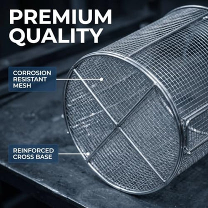 Stainless Steel Part Cleaning Strainer Basket, Fits 5-Gallon Bucket