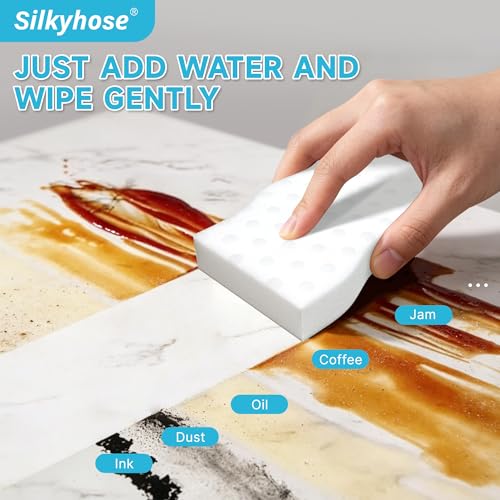 Silkyhose 30 Pack Melamine Sponge, 2X Density Magic Cleaning Eraser