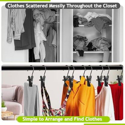 30Pcs Boot Hangers for Closet, Black, Heavy Duty