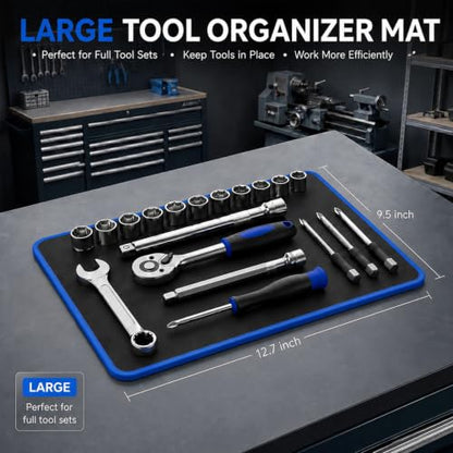 Flexible Magnetic Tool Mat 1PCS Magnetic Tool Tray with Strong Magnets - size: L