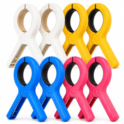 8PCS Beach Towel Clips for Beach Chairs