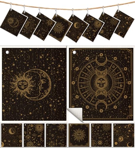 Miss Adola 8 Pack Swedish Kitchen Dishcloths - Absorbent Reusable Dish Towels, Fast Drying, Moon Sun - color: Moon Sun