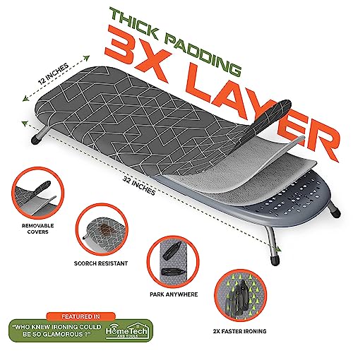 Xabitat Tabletop Ironing Board, Green - color: Green, size: Without Holder