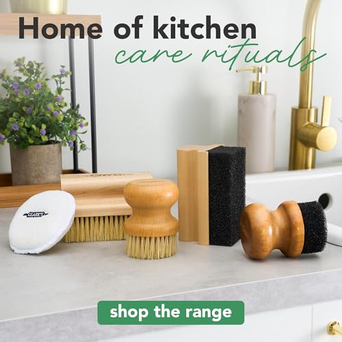 CLARK'S Cutting Board Oil & Wax Brush with Maple Wood Handle - Round - size: Small