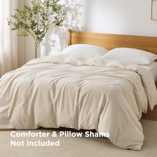 Bedsure Duvet Cover Full Size, 1Pc Soft Double Brushed Bedding, Beige - color: 00 - Beige, size: Full (Only Duvet Cover)