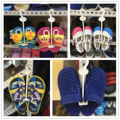 Thickened Plastic Shoe Display Hooks 15pcs for Shop Mall White - color: White