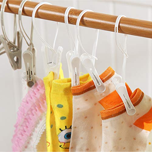 Clothes Pins 24pcs,Cute Sturdy Small Mini Clothes Pins with Plastic Rope - color: White,pink,gray-24pack