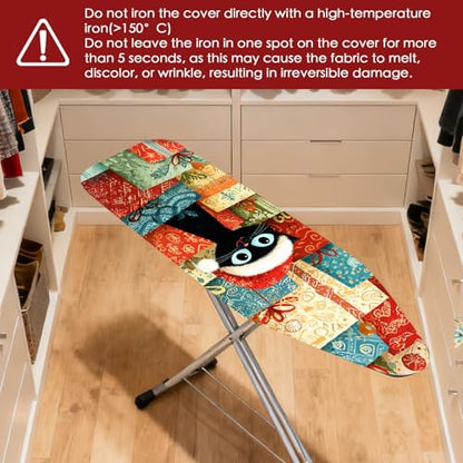 Nuxovilar Winter Black Cat Ironing Board Cover 15x54 Polyester - color: Yvc08813-a