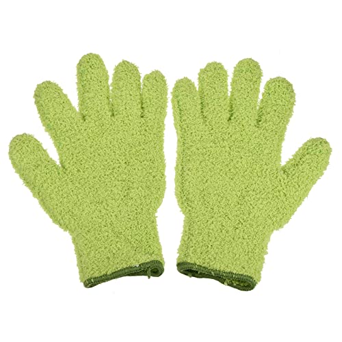 M METERXITY Dust Removal Gloves - Household Cleaning Mitts Soft & Durable, Apply to Kitchen/Garden/Room - color: Green