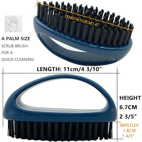 GKETN Small Scrub Brush with Nylon Bristles Heavy Duty Cleaning Brush - color: Deep Blue