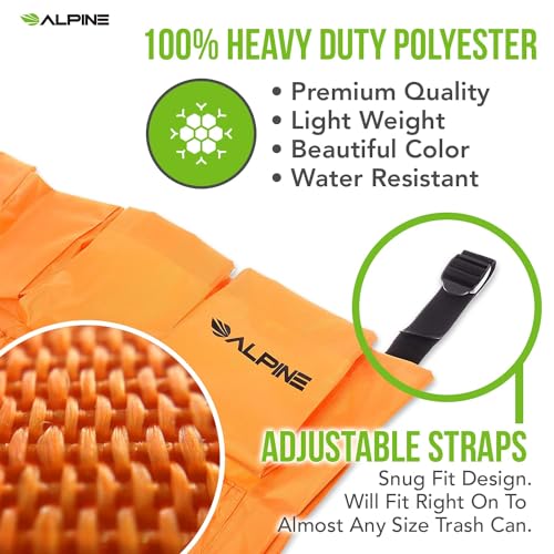 Alpine Trash Can Caddy Bag 2 Pack - 12 Pockets Commercial Cleaning Caddy Bag for Brute & All Industrial Trash Cans & Garbage Bins - Heavy Duty Washing Machine Friendly Trash Can Caddy Bag with Straps - size: 2-pack
