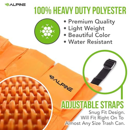 Alpine Trash Can Caddy Bag 2 Pack - 12 Pockets Commercial Cleaning Caddy Bag for Brute & All Industrial Trash Cans & Garbage Bins - Heavy Duty Washing Machine Friendly Trash Can Caddy Bag with Straps - size: 2-pack