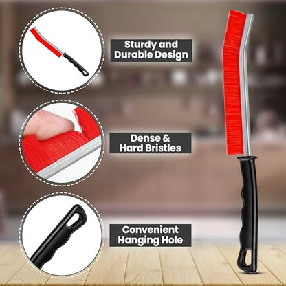 Crevice Cleaning Brush Set 3Pcs Hard Bristle Tools for Narrow Spaces