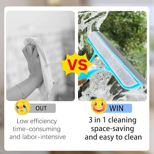 3 in 1 Spray Squeegee, Window Squeegee with Sprayer, Spray WindowSqueegee Cleaner with Spray Bottle for Car, Home, Kitchen Windows - color: White