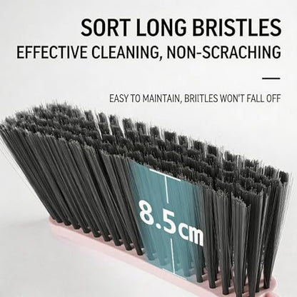Bristle Brush - 15-inch Soft Bristle Cleaning Brush Handheld Broom for Dusting Beds, Sofas, Cars, Clothes and Furniture (White) - color: White