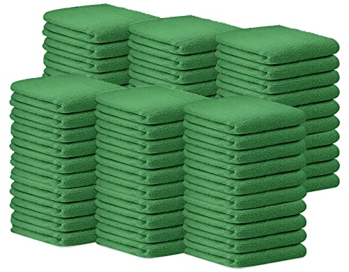 Avalon Towels Bar Towels (Pack of 60) Size 14x17 Inches – 100% Cotton, Absorbent and Reusable Cleaning Rags, Multipurpose Cleaning Towels, Terry Cloth Rags, Durable Shop Rags (Green) - color: Green, size: Pack of 60