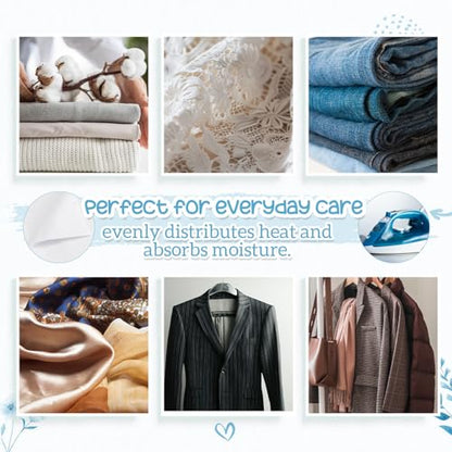 HunnmingRe 4 Pcs Cotton Pressing Cloth for Ironing 24 x 24 Inch