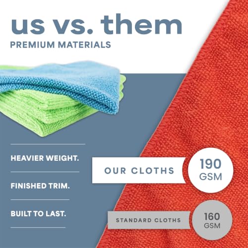 S&T INC. Microfiber Cleaning Cloth, 200 Pack, 11.5" x 11.5" - size: 200 Pack
