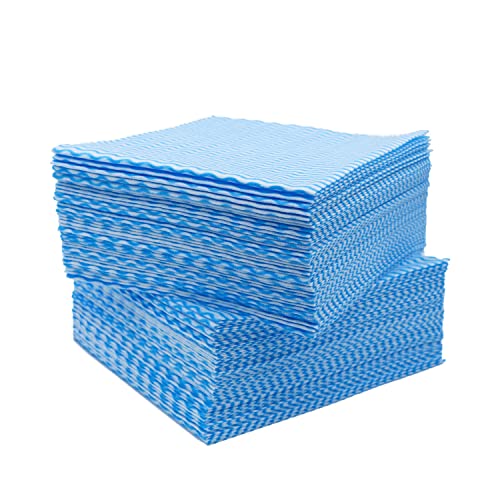 Disposable Dish Cloths Paper Towels, Domestic Cleaning Towels, Multipurpose Quick-Dry Rag Dish Cloths Heavy Duty Handy Wipes for Kitchen 75 Count 14.2"X15.7", Blue - color: Blue-75