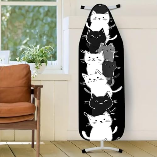 Nuxovilar Stacked Cats Ironing Board Cover 15x54 Inches Polyester - color: Ywp99469