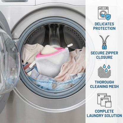 6PCS Small Mesh Laundry Bags Set, Delicate Laundry Bag for Lingerie and Socks, Compact Washing Bags for Delicates with Secure Zipper Closure, Ideal for Travel and Daily Laundry Organization
