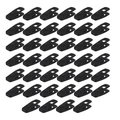 Hordion 40Pcs Black Velvet Hanger Clips, Strong Finger Clip Pants Hangers