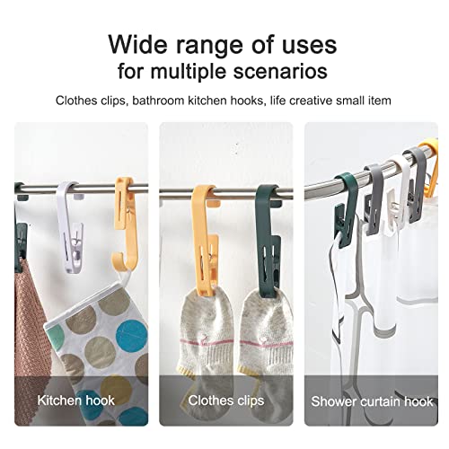 Large Laundry Hook Clothes pins 4PCSpcs Sock Clip Laundry Clips with Springs, Strong Plastic Clothes Drying Line Pegsfor Home Kitchen Outdoor (Grey - color: 4 Grey