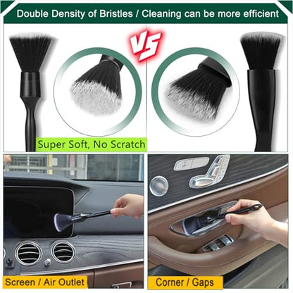 Fitosy Car Interior Duster Detail Brushes, Soft Bristles Brush