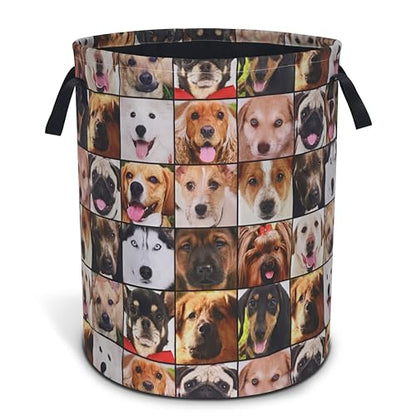 Cute Dog Pet Laundry Basket Foldable Oxford Cloth Hamper 18.9 x 16.5 Inch - color: Cute Dog