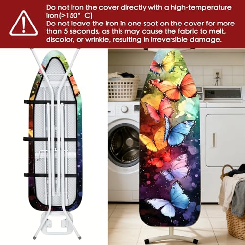 Nuxovilar Rainbow Butterfly Ironing Board Cover 15x54 Cotton - color: Yvc01012