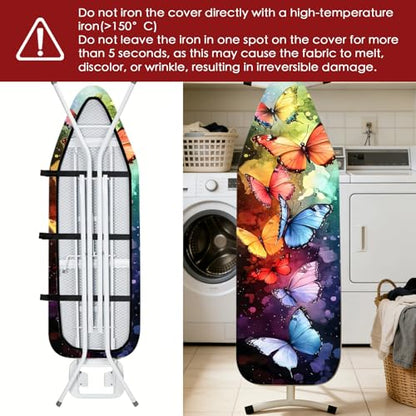 Nuxovilar Rainbow Butterfly Ironing Board Cover 15x54 Cotton - color: Yvc01012