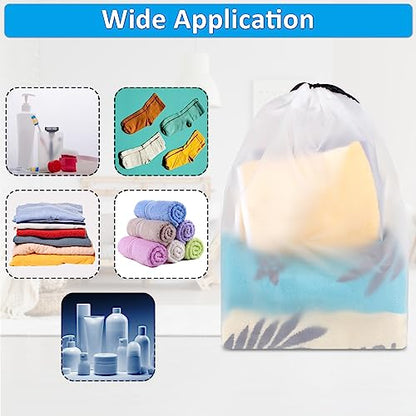 Clear Shoe Bags for Travel 5 PCS, Drawstring Travel Shoe Bags for Packing - color: Clear, style: 5 Pack