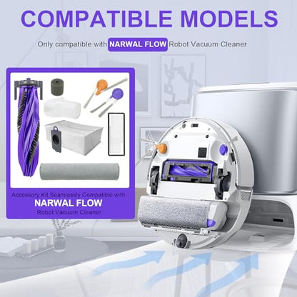 Replacement Accessories Compatible with Narwal Flow Robot Vacuum Cleaner