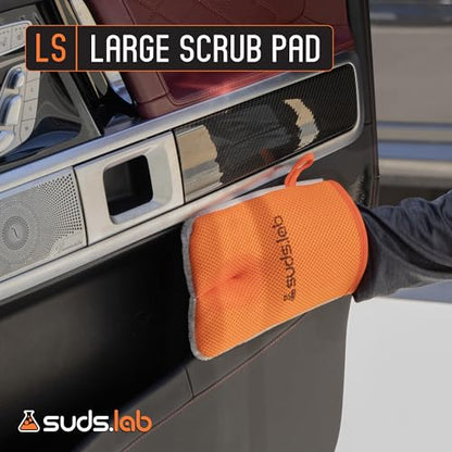 Suds Lab Oversized Scrub Pad, Heavy Duty Interior Car Cleaning Mitt, Auto - size: Oversized