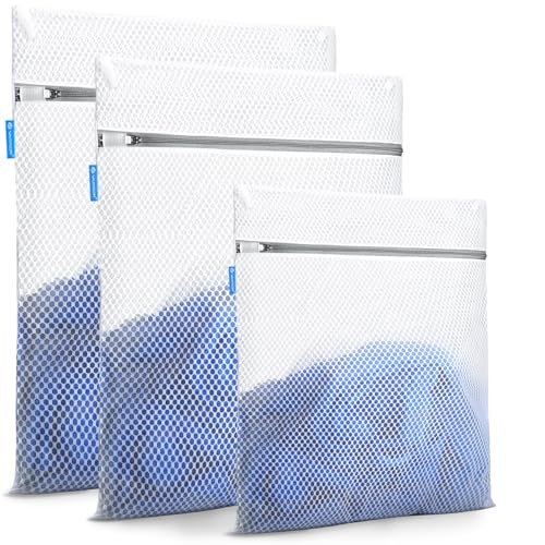 VASSON Mesh Laundry Bags for Delicates, Durable Lingerie Wash Bag Set - size: 3-Piece Set (Large/Bedding)