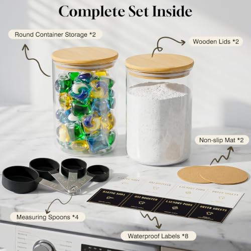 Luxspire Laundry Pods & Powder Container, Laundry Room Organization, 2 Pack - style: 2 Pack